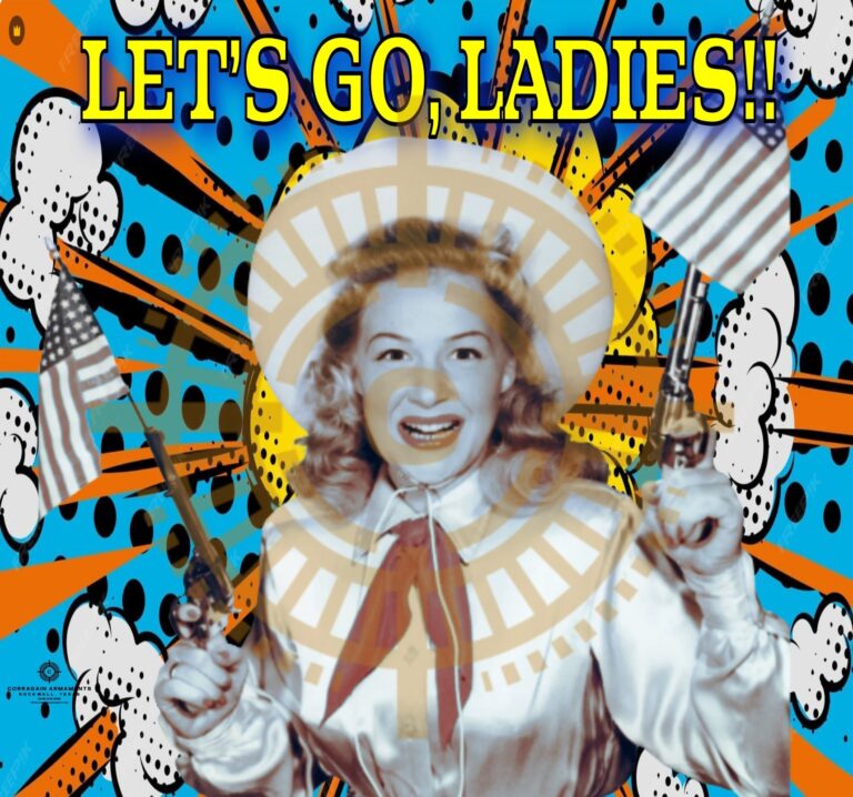 Popart Lady with Gun
